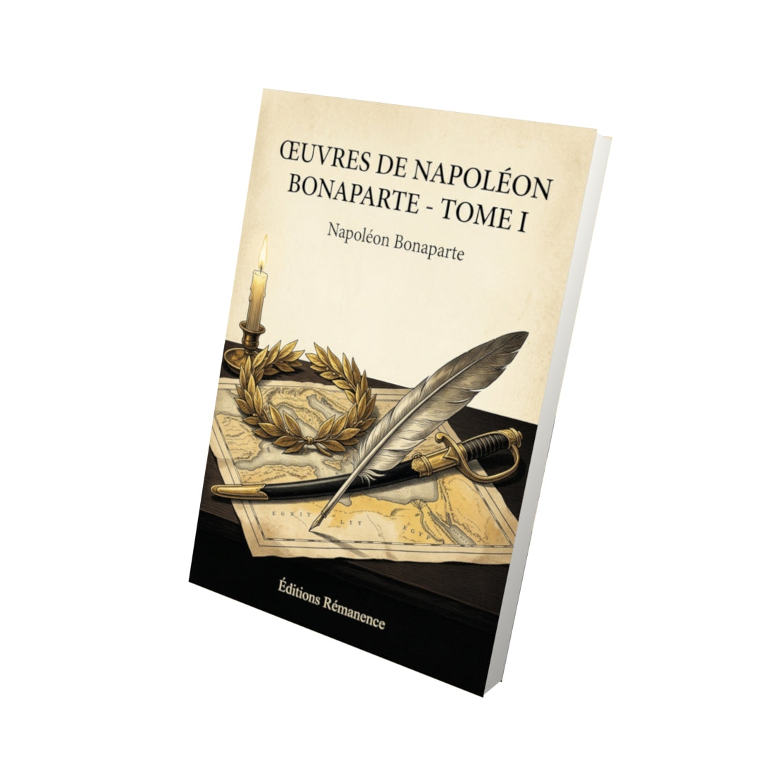 Livre Œuvres de Napoléon Bonaparte - Tome I - Napoléon Bonaparte - Vue 3D - Editions Remanence