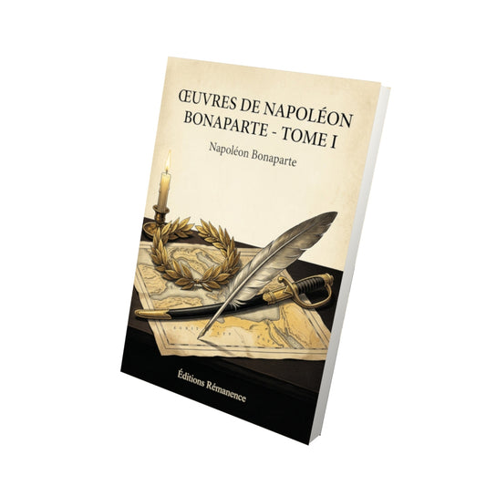 Livre Œuvres de Napoléon Bonaparte - Tome I - Napoléon Bonaparte - Vue 3D - Editions Remanence