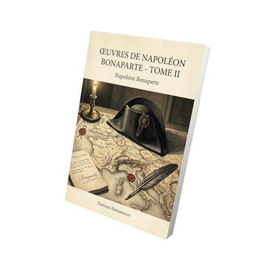 Livre Œuvres de Napoléon Bonaparte - Tome II - Napoléon Bonaparte - Vue 3D - Editions Remanence