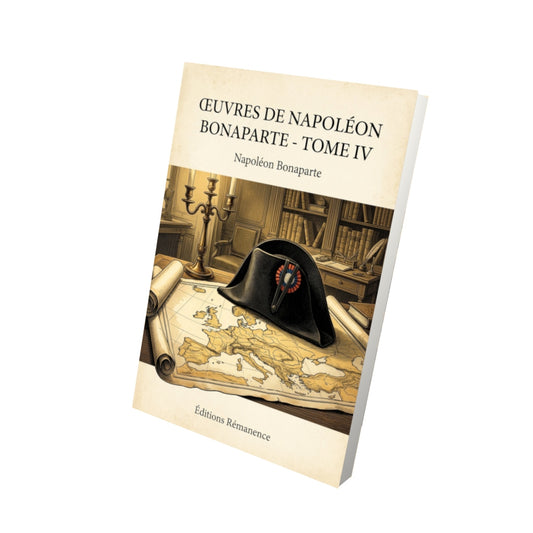Livre Œuvres de Napoléon Bonaparte - Tome IV - Napoléon Bonaparte - Vue 3D - Editions Remanence