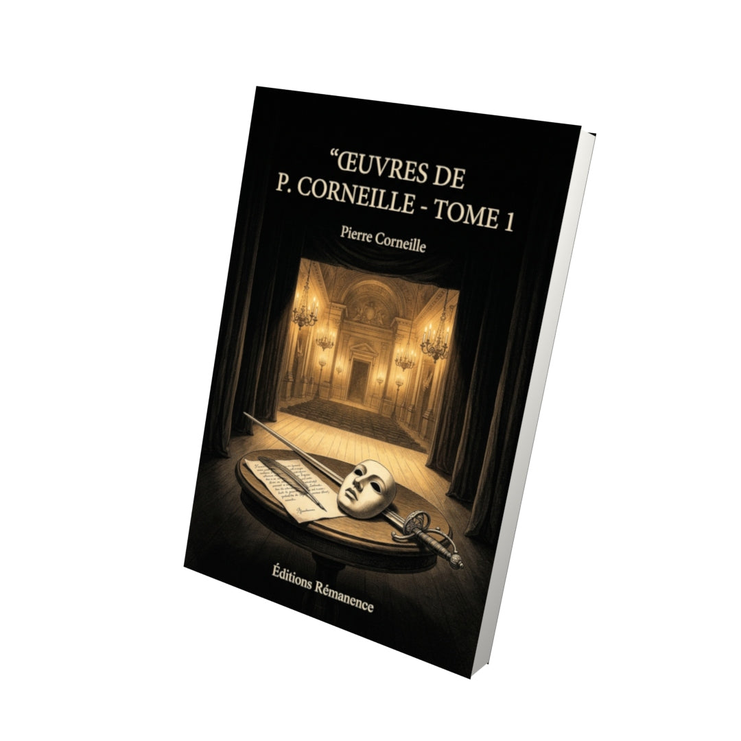 Livre Œuvres de P. Corneille - Tome 1 par Pierre Corneille - Vue 3D - Editions Remanence