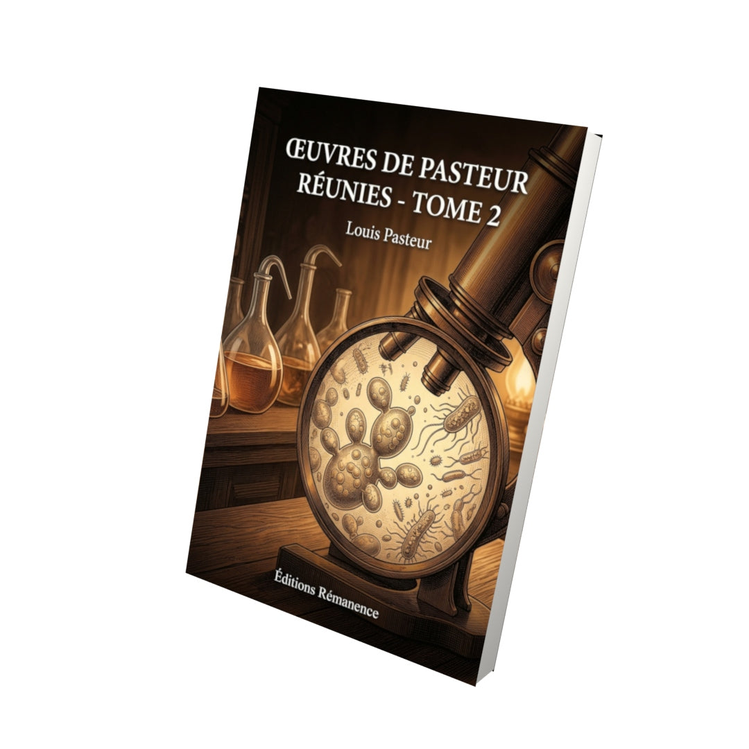 Livre Œuvres de Pasteur réunies - Tome 2 par Louis Pasteur - Vue 3D - Editions Remanence