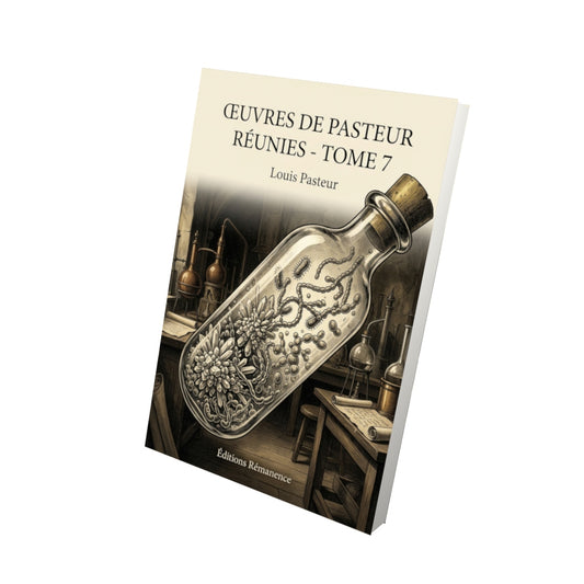 Livre Œuvres de Pasteur réunies - Tome 7 par Louis Pasteur - Vue 3D - Editions Remanence