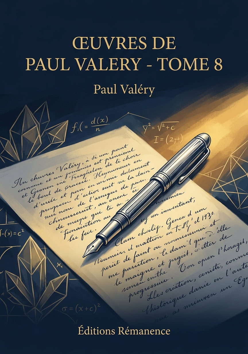 Livre Œuvres de Paul Valery - Tome 8 par Paul Valéry - Couverture - Editions Remanence