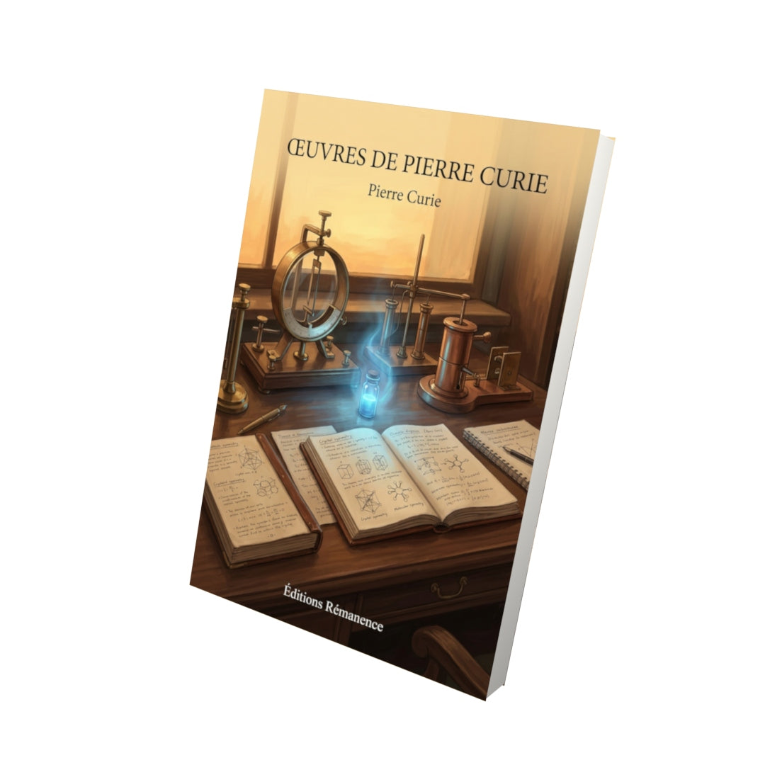 Livre Œuvres de Pierre Curie par Pierre Curie - Vue 3D - Editions Remanence