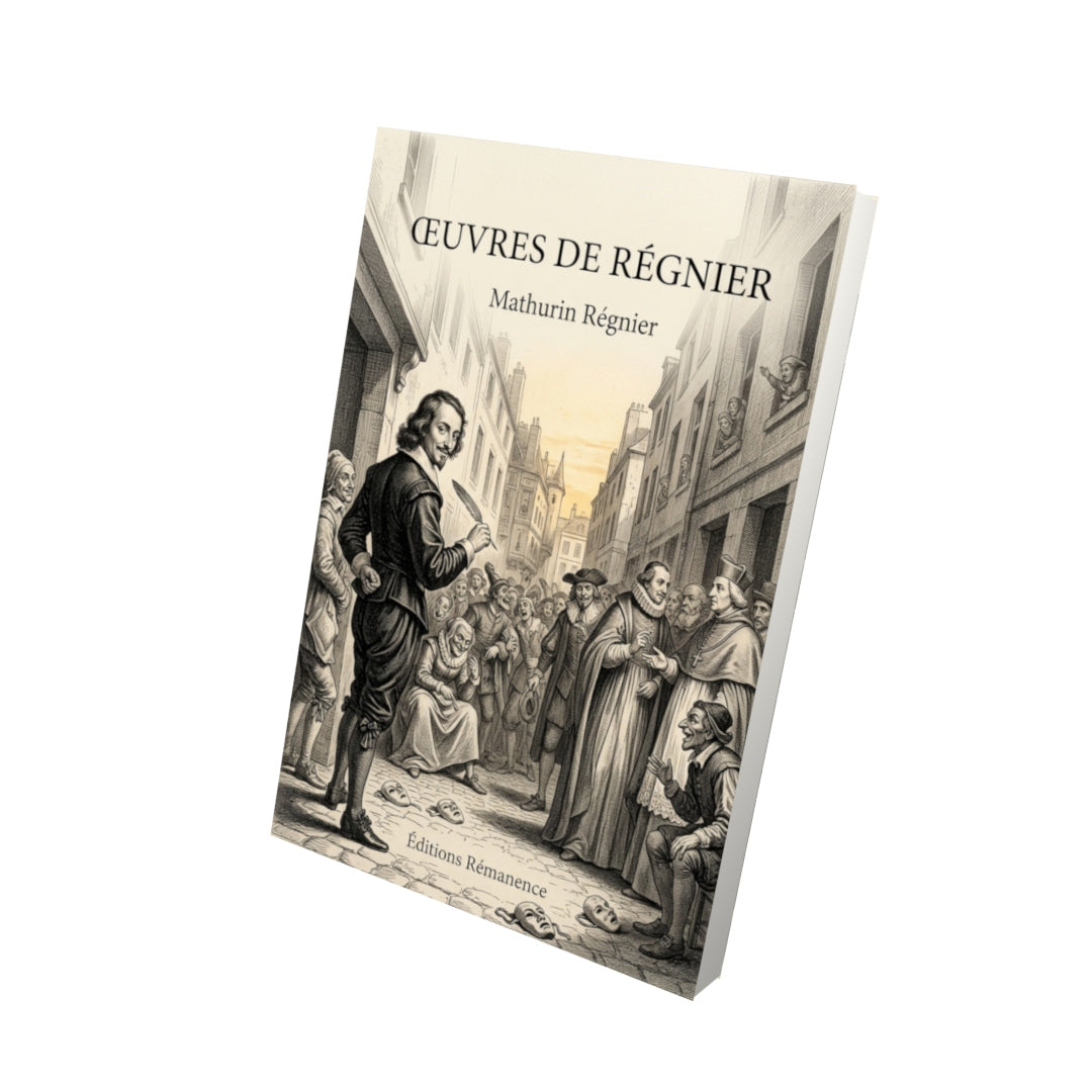 Livre Œuvres de Régnier par Mathurin Régnier - Vue 3D - Editions Remanence