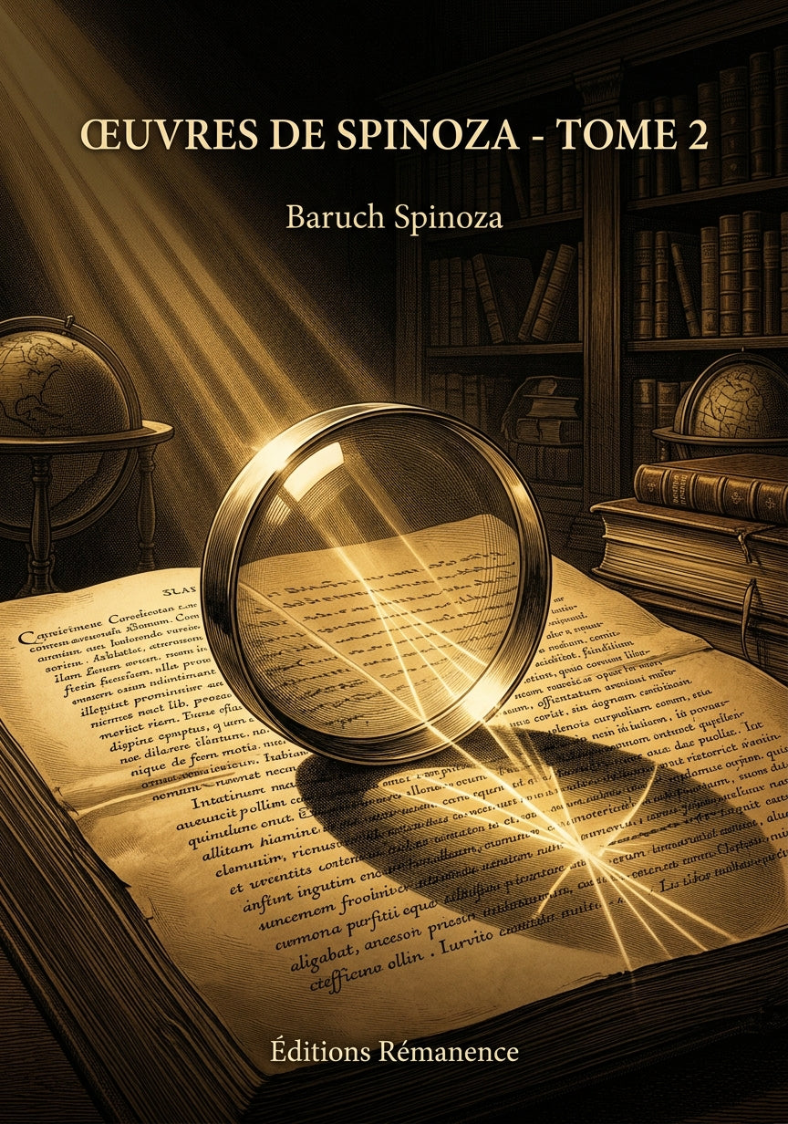 Livre Œuvres de Spinoza - Tome 2 par Baruch Spinoza - Couverture - Editions Remanence