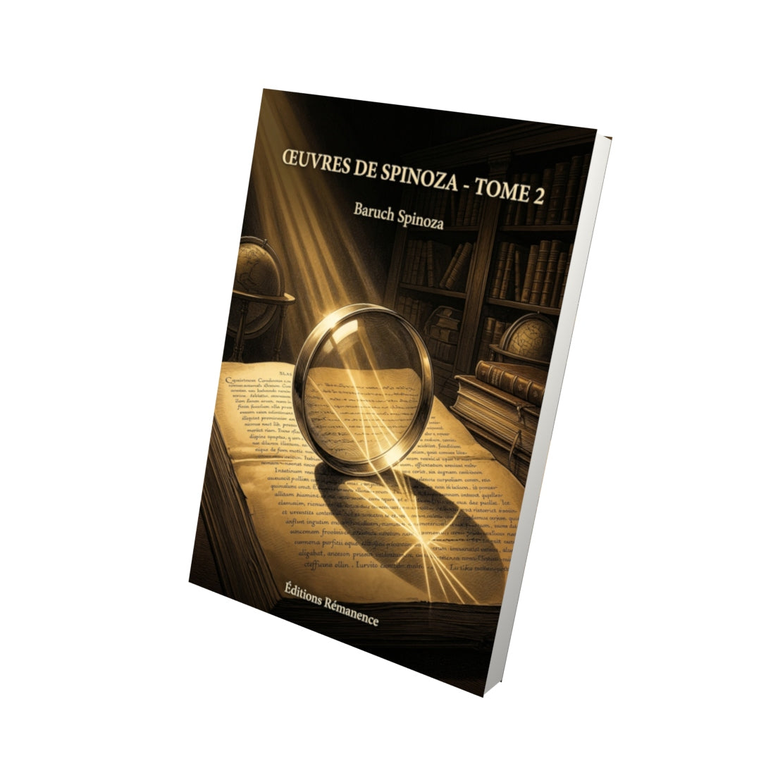 Livre Œuvres de Spinoza - Tome 2 par Baruch Spinoza - Vue 3D - Editions Remanence