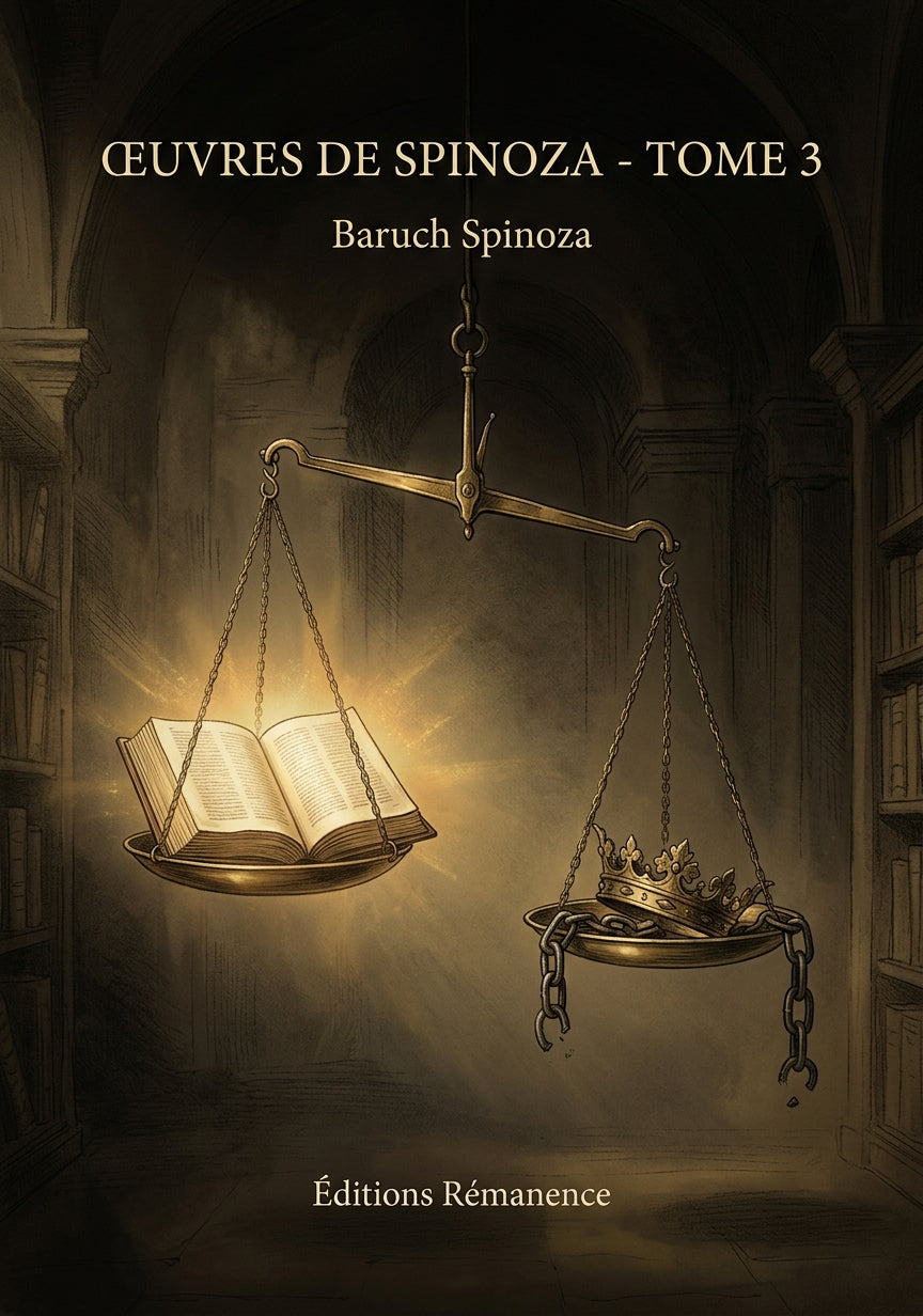 Livre Œuvres de Spinoza - Tome 3 par Baruch Spinoza - Couverture - Editions Remanence