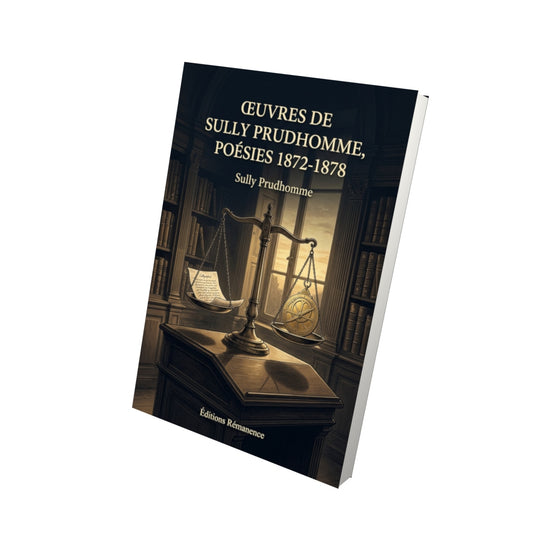 Livre Œuvres de Sully Prudhomme, poésies 1872-1878 par Sully Prudhomme - Vue 3D - Editions Remanence