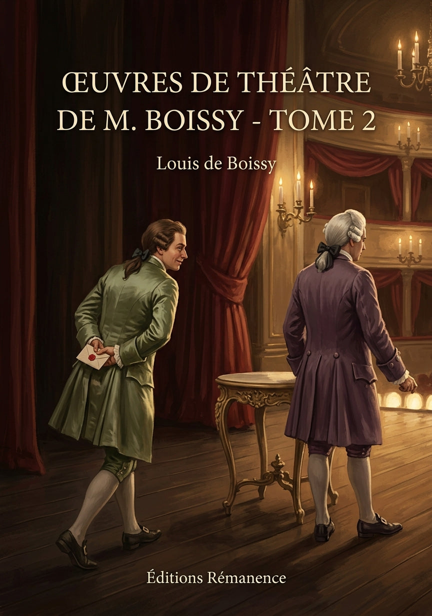 Livre Œuvres de Théâtre de M. Boissy - Tome 2 par Louis de Boissy - Couverture - Editions Remanence