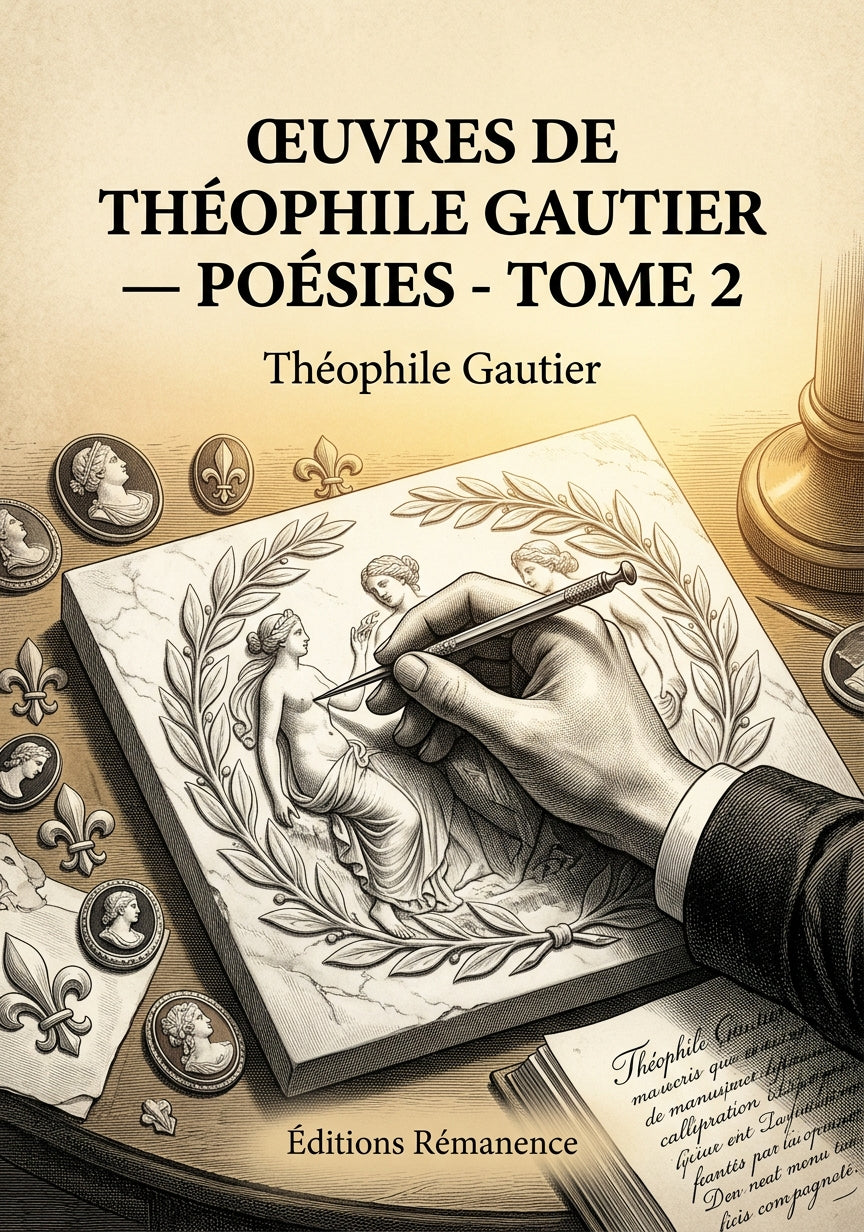 Livre Œuvres de Théophile Gautier — Poésies - Tome 2 par Théophile Gautier - Couverture - Editions Remanence