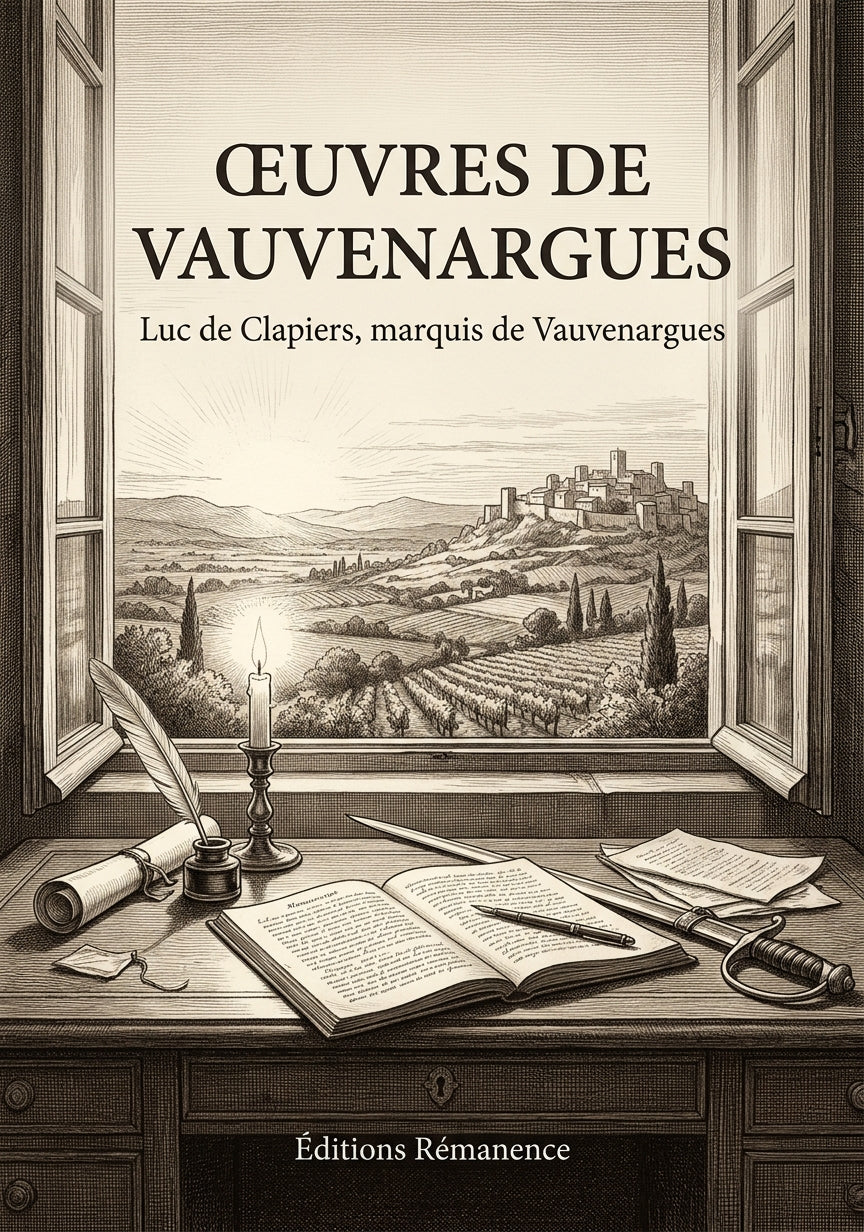 Livre Œuvres de Vauvenargues par Luc de Clapiers, marquis de Vauvenargues - Couverture - Editions Remanence