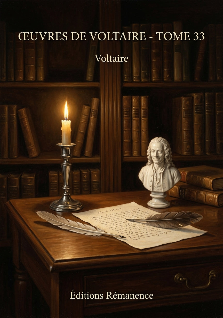 Livre Œuvres de Voltaire - Tome 33 par Voltaire - Couverture - Editions Remanence