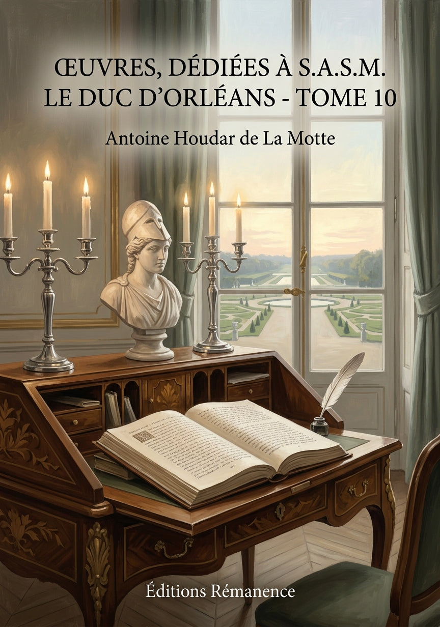 Livre Œuvres, dédiées à S.A.S.M. le duc d'Orléans - Tome 3 par Antoine Houdar de La Motte - Couverture - Editions Remanence