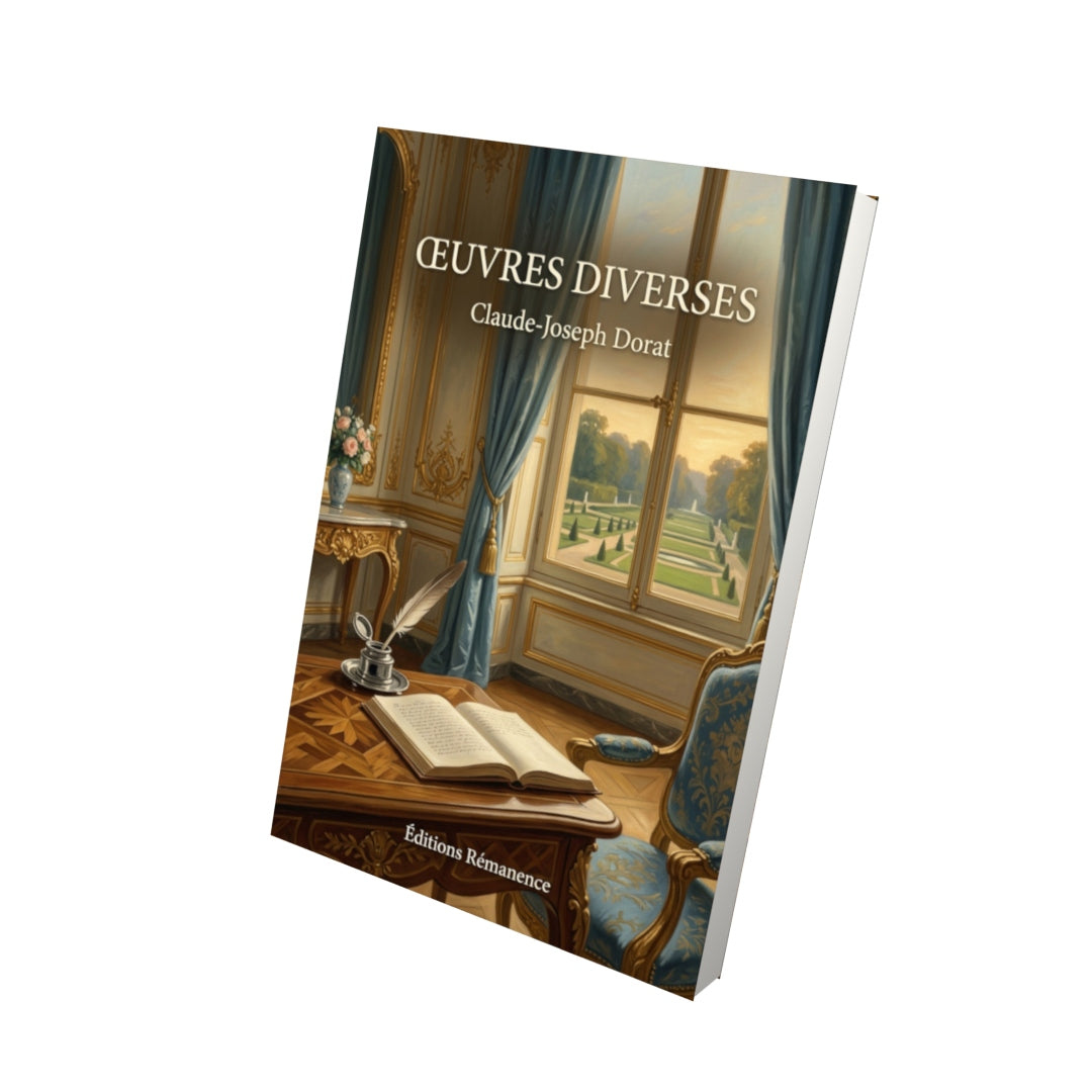 Livre Œuvres diverses par Claude-Joseph Dorat - Vue 3D - Editions Remanence
