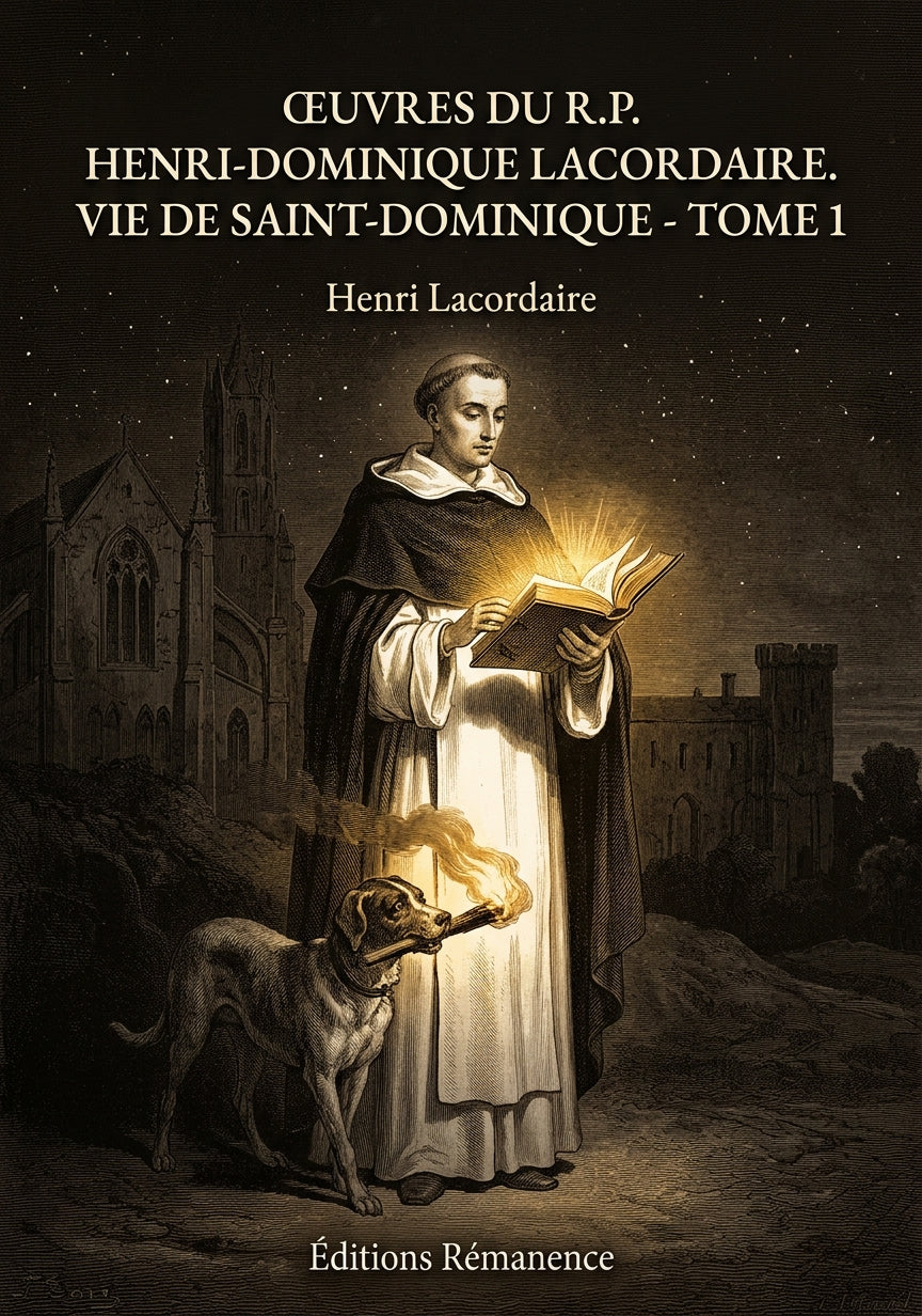 Livre Œuvres du R.P. Henri-Dominique Lacordaire. Vie de Saint-Dominique - Tome 1 par Henri Lacordaire - Couverture - Editions Remanence
