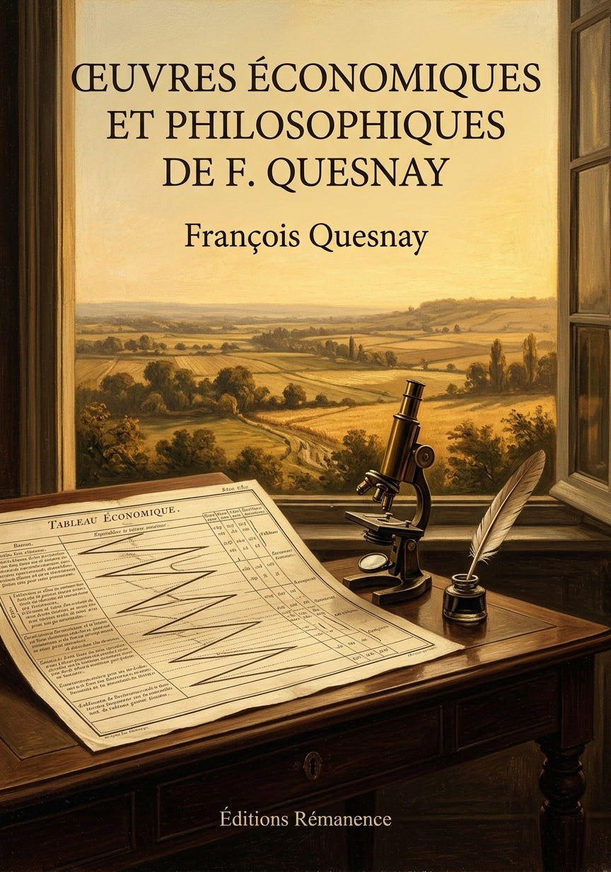 Livre Œuvres économiques et philosophiques de F. Quesnay par François Quesnay - Couverture - Editions Remanence