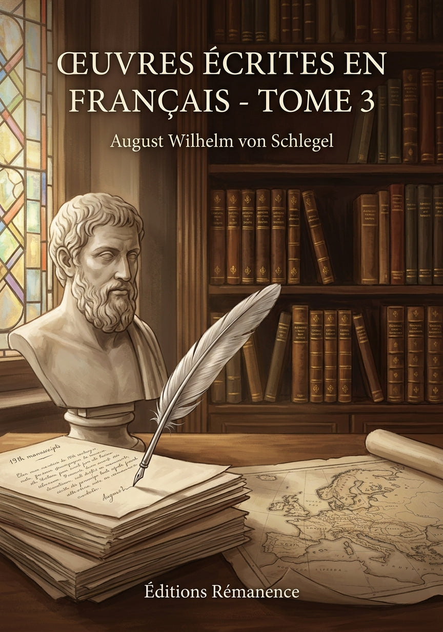 Livre Œuvres écrites en français - Tome 3 par August Wilhelm von Schlegel - Couverture - Editions Remanence