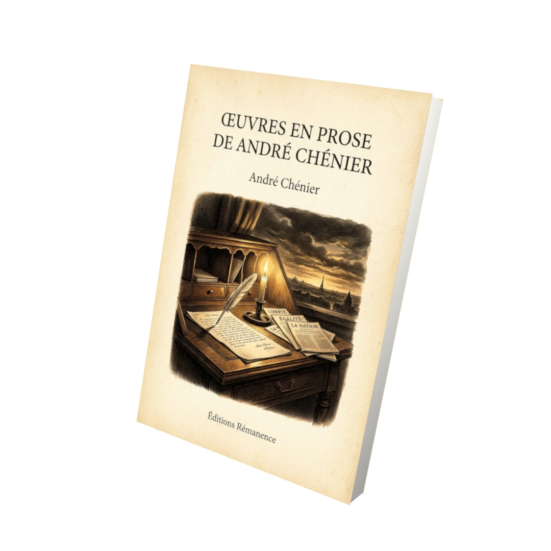 Livre Œuvres en prose de André Chénier par André Chénier - Vue 3D - Editions Remanence