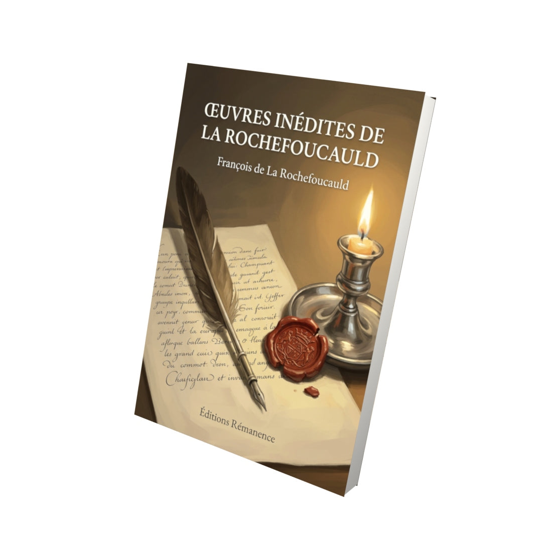 Livre Œuvres inédites de La Rochefoucauld par François de La Rochefoucauld - Vue 3D - Editions Remanence