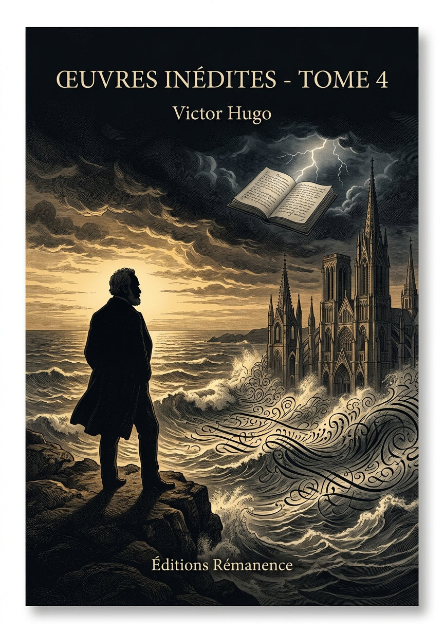 Livre Œuvres inédites - Tome 4 par Victor Hugo - Couverture - Editions Remanence