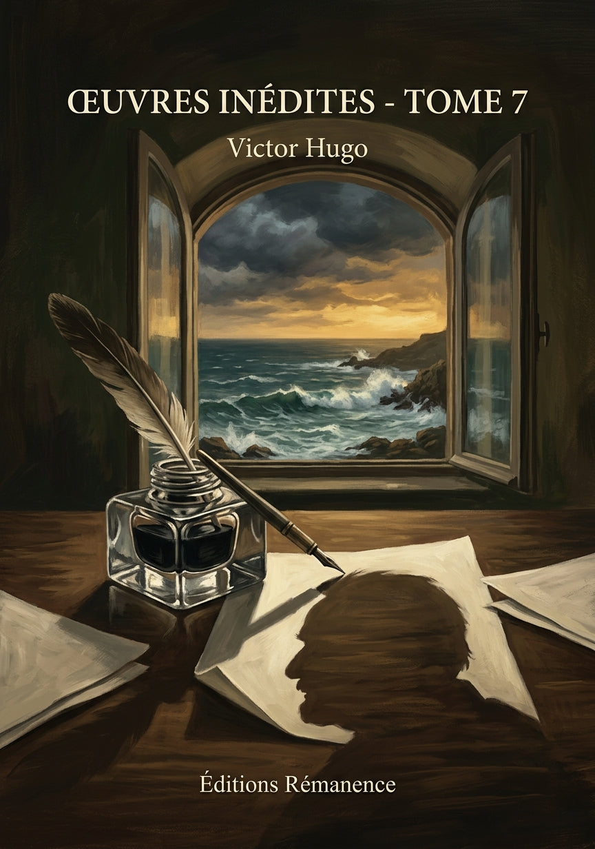 Livre Œuvres inédites - Tome 7 par Victor Hugo - Couverture - Editions Remanence