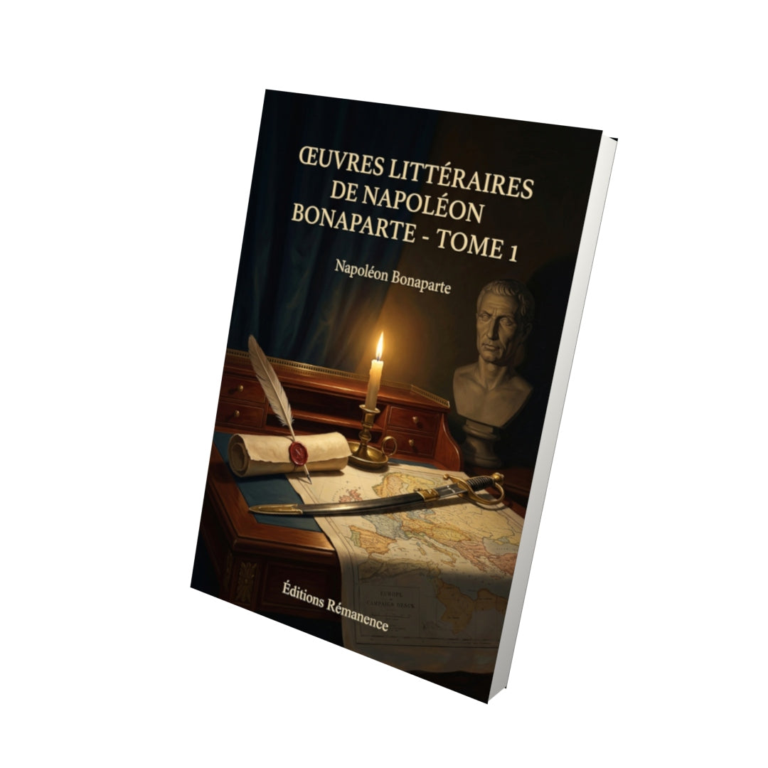 Livre Œuvres littéraires de Napoléon Bonaparte - Tome 1 par Napoléon Bonaparte - Vue 3D - Editions Remanence
