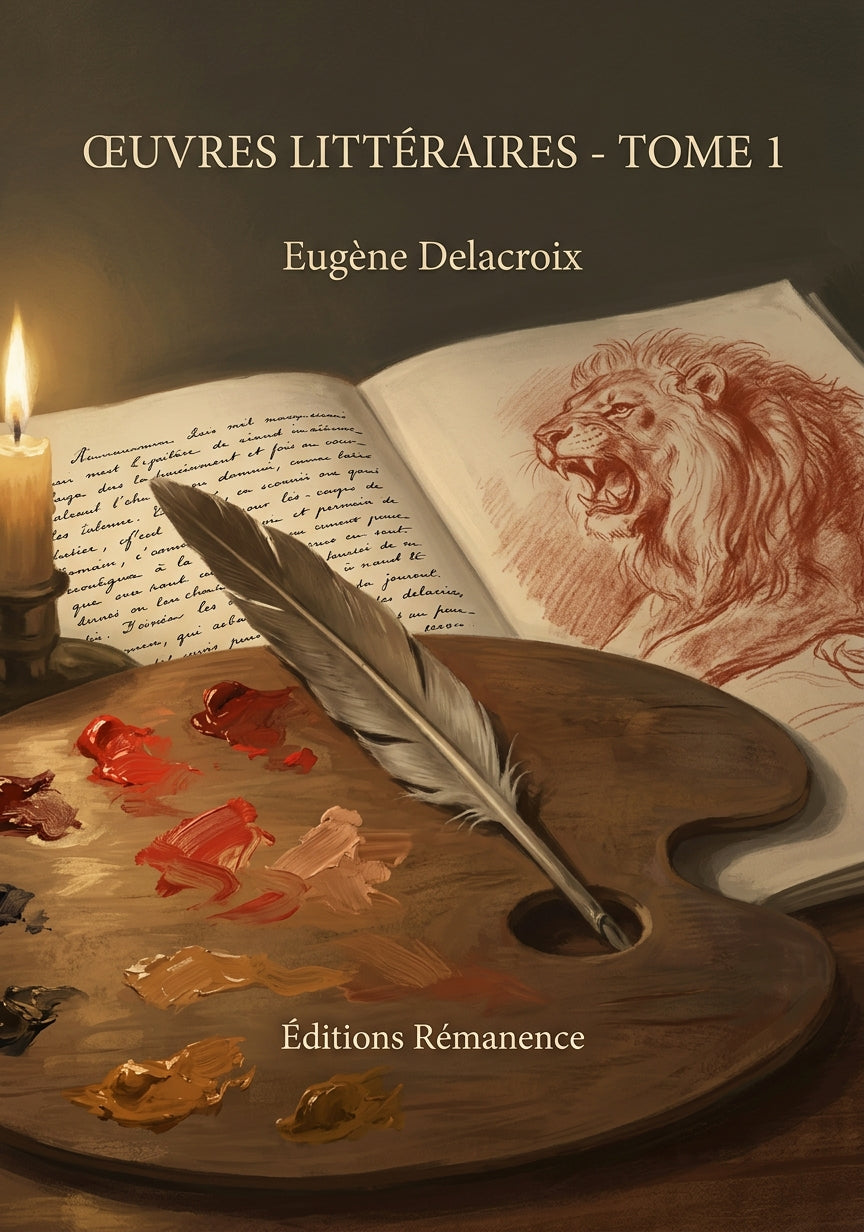 Livre Œuvres littéraires - Tome 1 par Eugène Delacroix - Couverture - Editions Remanence