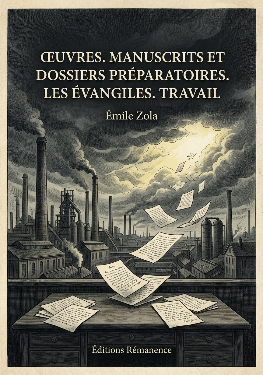Livre Œuvres. Manuscrits et dossiers préparatoires. Les Évangiles. Travail par Émile Zola - Couverture - Editions Remanence