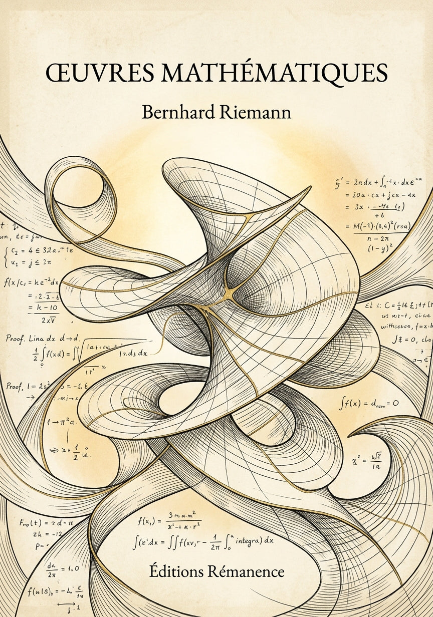Livre Œuvres mathématiques par Bernhard Riemann - Couverture - Editions Remanence