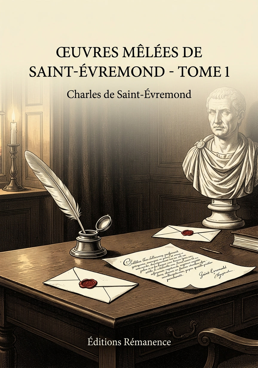 Livre Œuvres mêlées de Saint-Évremond - Tome 1 par Charles de Saint-Évremond - Couverture - Editions Remanence