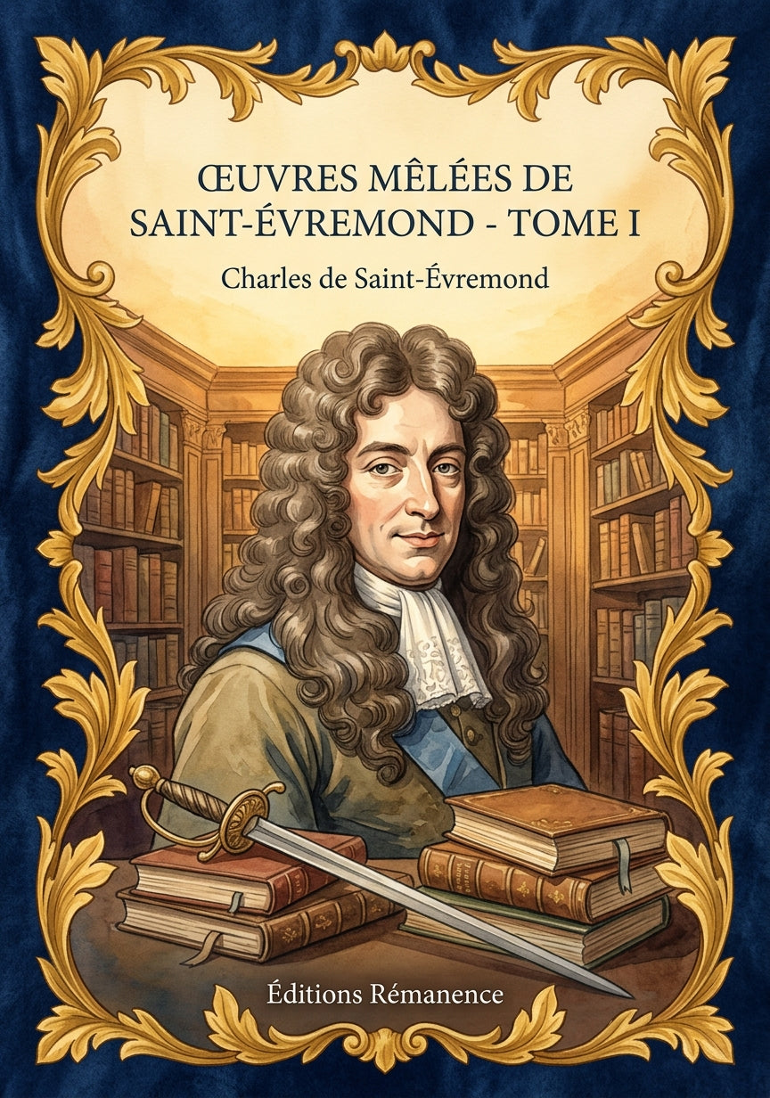 Livre Œuvres mêlées de Saint-Évremond - Tome I par Charles de Saint-Évremond - Couverture - Editions Remanence