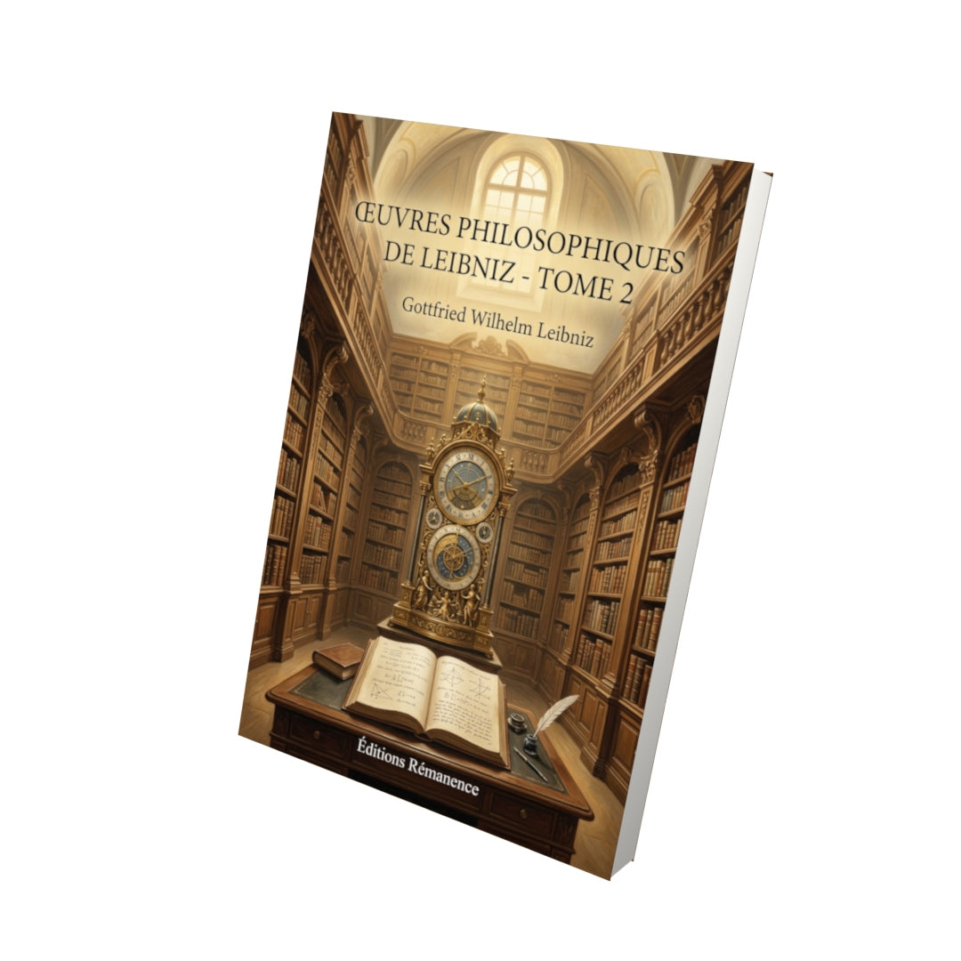 Livre Œuvres philosophiques de Leibniz - Tome 2 par Gottfried Wilhelm Leibniz - Vue 3D - Editions Remanence