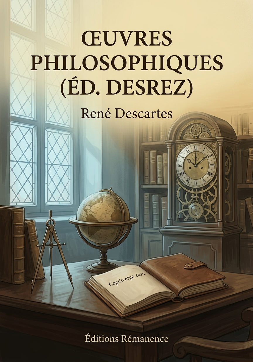 Livre Œuvres philosophiques (éd. Desrez) par René Descartes - Couverture - Editions Remanence