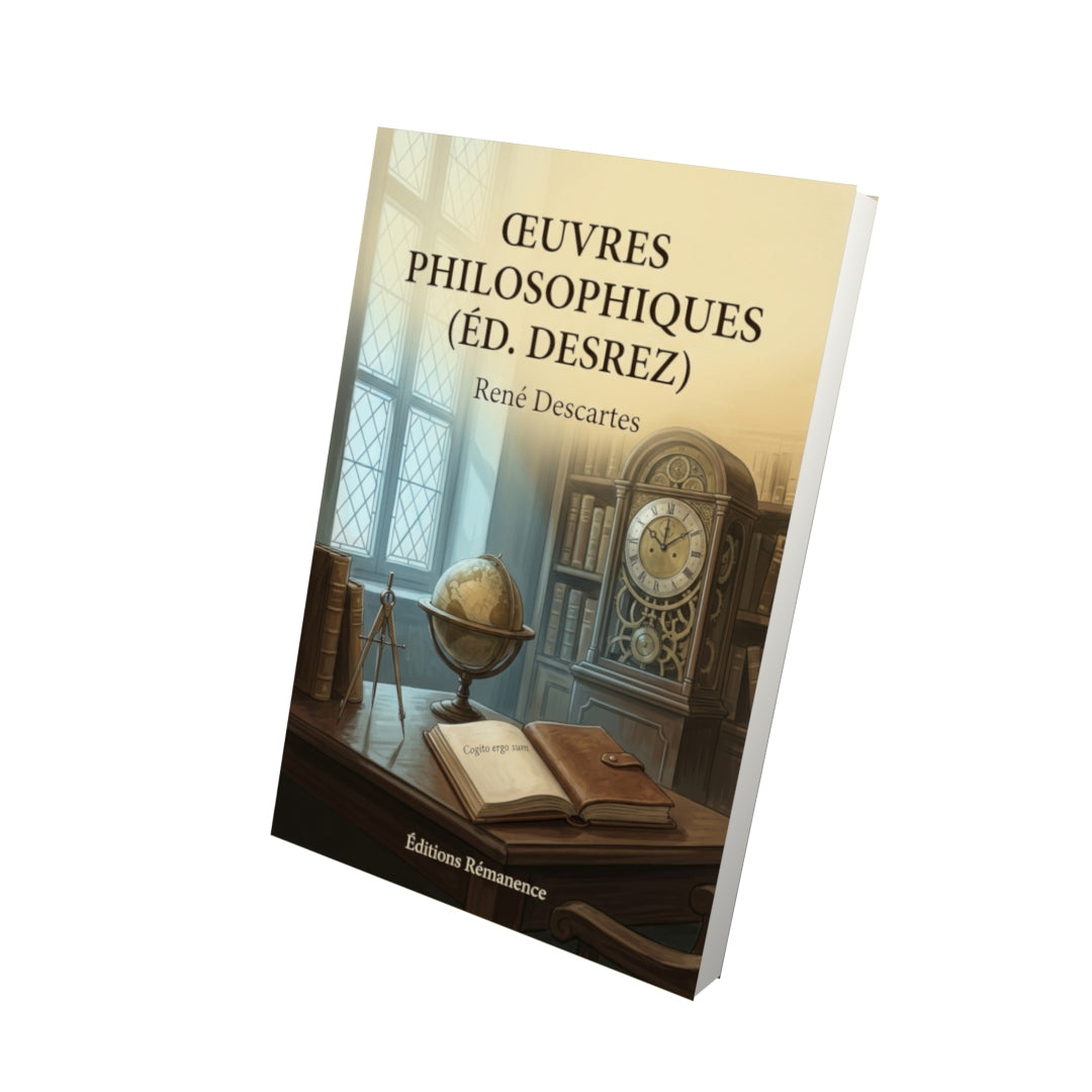 Livre Œuvres philosophiques (éd. Desrez) par René Descartes - Vue 3D - Editions Remanence