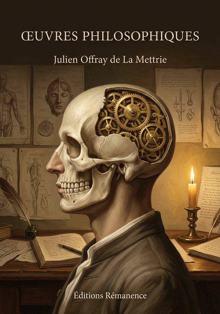 Livre Œuvres philosophiques par Julien Offray de La Mettrie - Couverture - Editions Remanence