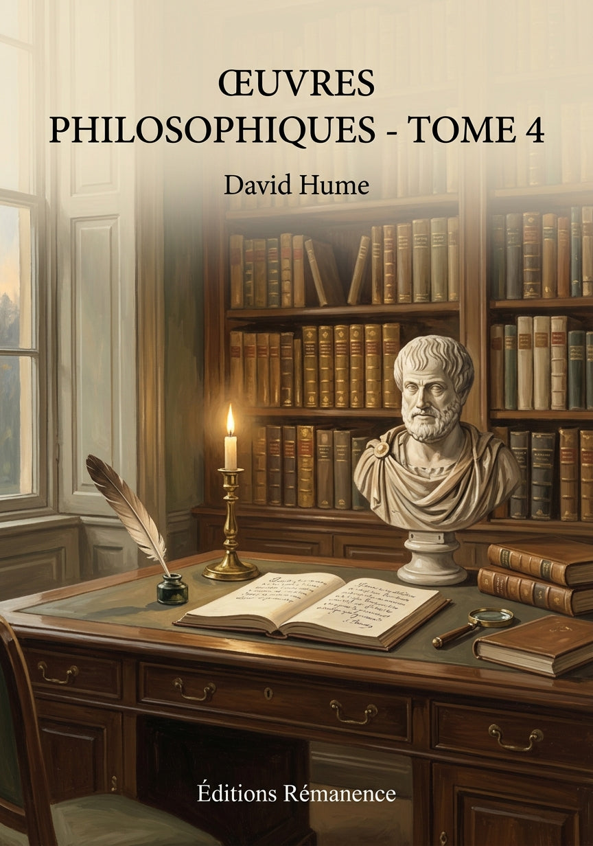 Livre Œuvres philosophiques - Tome 4 par David Hume - Couverture - Editions Remanence