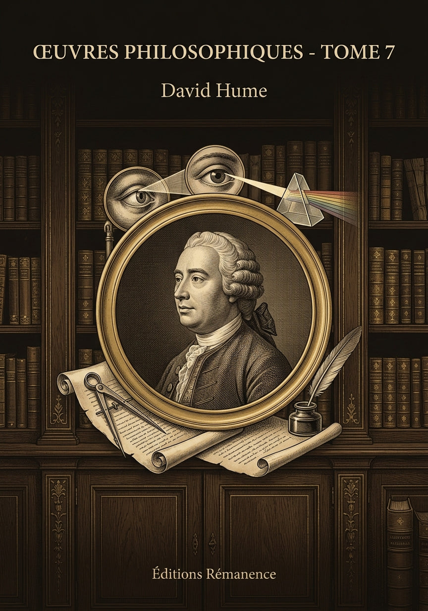 Livre Œuvres philosophiques - Tome 7 par David Hume - Couverture - Editions Remanence