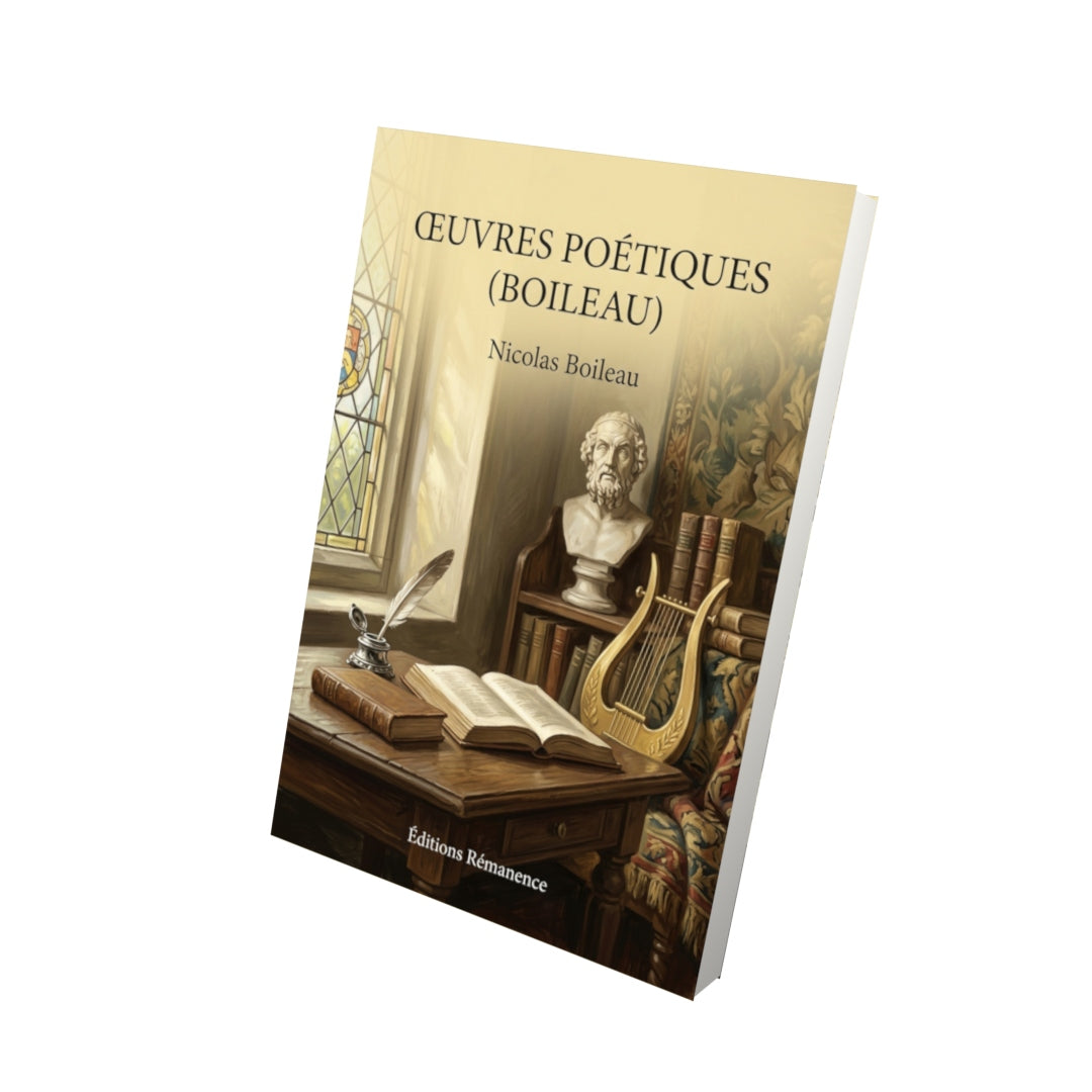 Livre Œuvres poétiques (Boileau) par Nicolas Boileau - Vue 3D - Editions Remanence