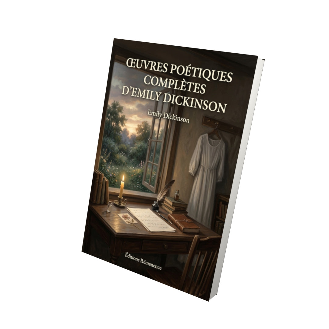 Livre Œuvres poétiques complètes d'Emily Dickinson par Emily Dickinson - Vue 3D - Editions Remanence