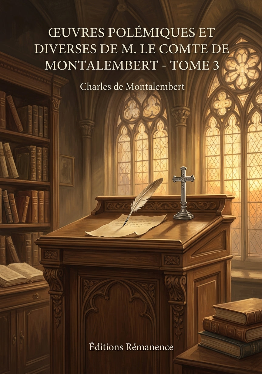 Livre Œuvres polémiques et diverses de M. le comte de Montalembert - Tome 3 par Charles de Montalembert - Couverture - Editions Remanence