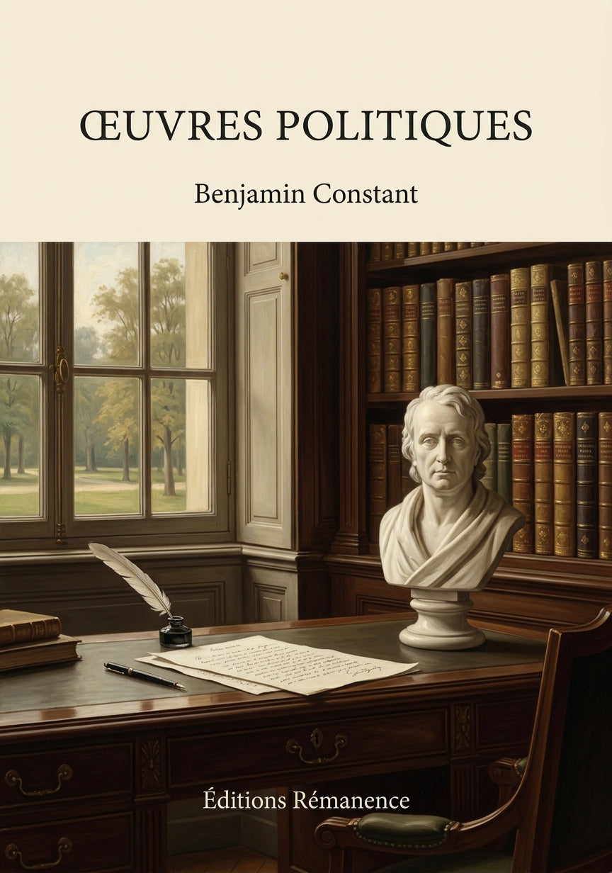 Livre Œuvres politiques par Benjamin Constant - Couverture - Editions Remanence