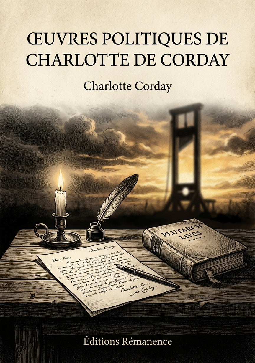 Livre Œuvres politiques de Charlotte de Corday par Charlotte Corday - Couverture - Editions Remanence