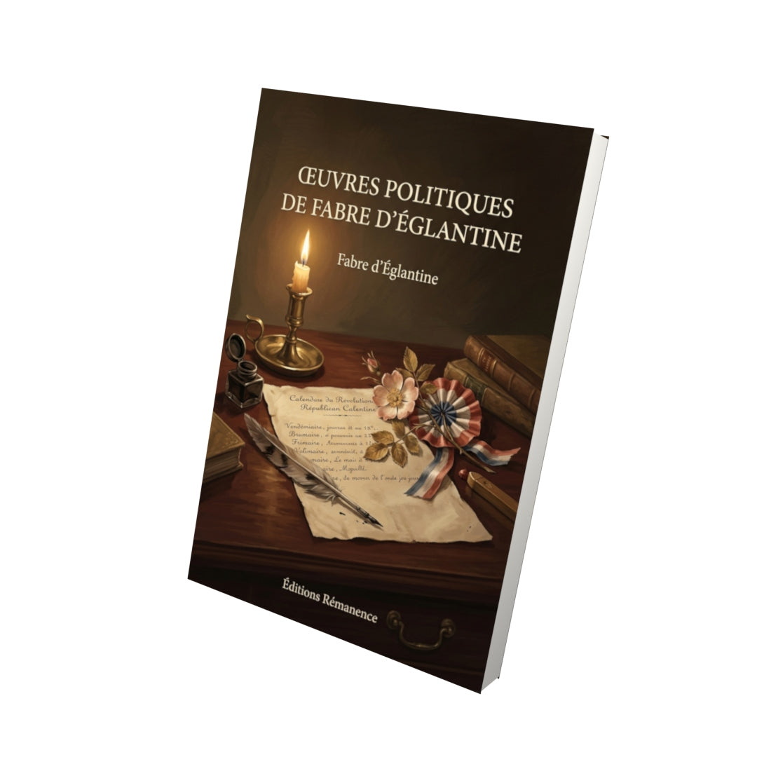 Livre Œuvres politiques de Fabre d’Églantine par Fabre d’Églantine - Vue 3D - Editions Remanence
