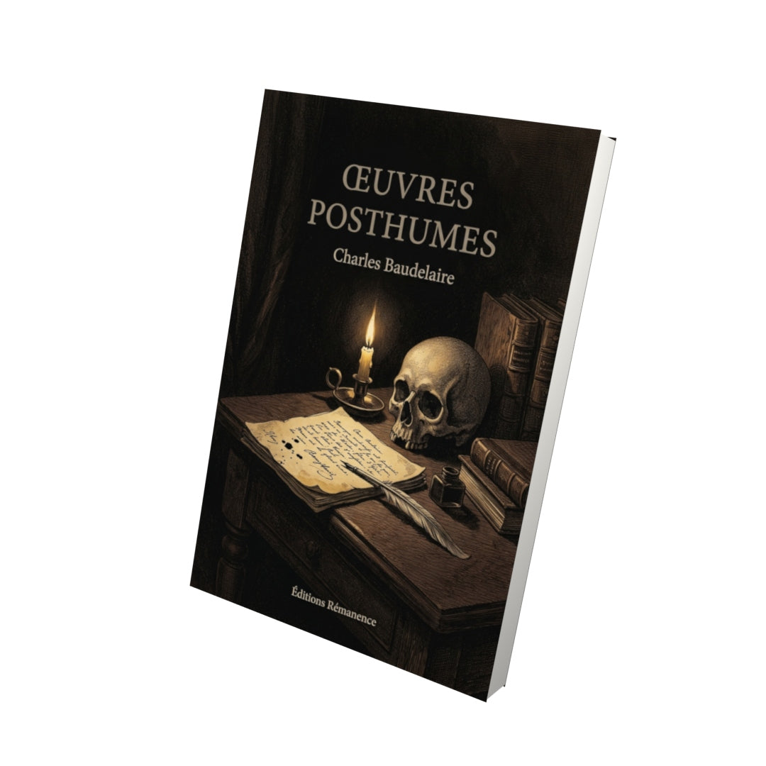Livre Œuvres posthumes par Charles Baudelaire - Vue 3D - Editions Remanence