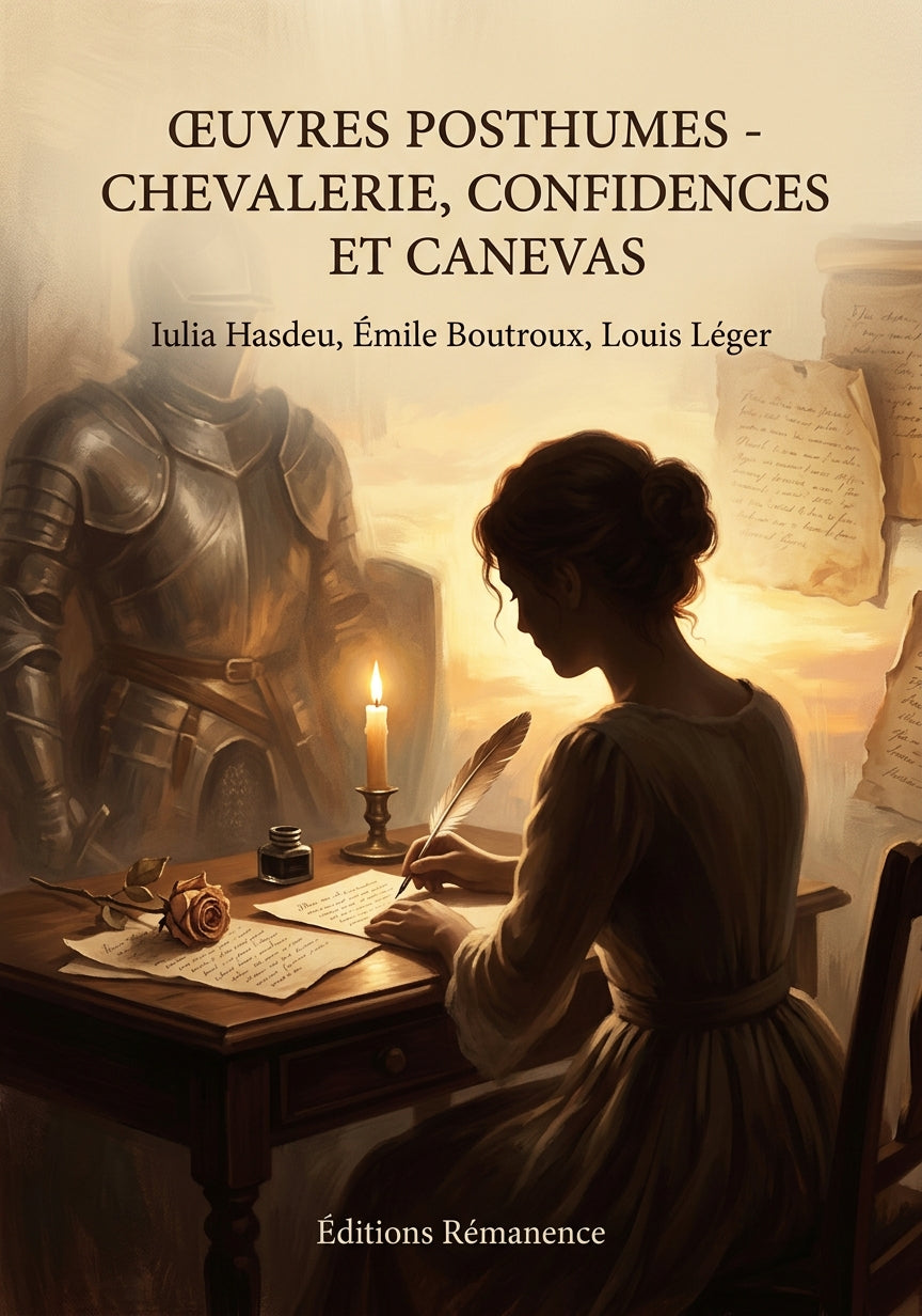 Livre Œuvres posthumes - Chevalerie, Confidences et Canevas par Iulia Hasdeu, Émile Boutroux, Louis Léger - Couverture - Editions Remanence