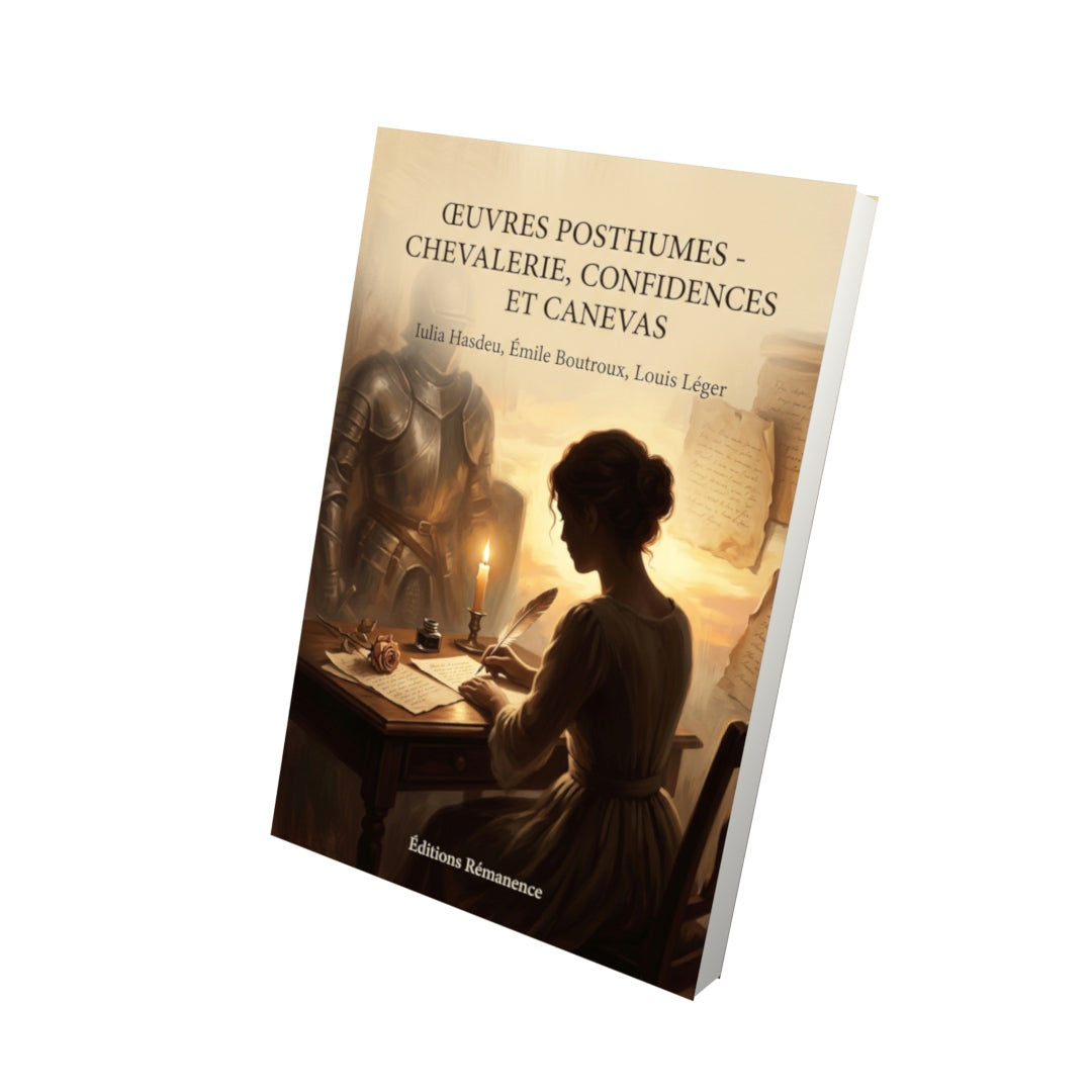 Livre Œuvres posthumes - Chevalerie, Confidences et Canevas par Iulia Hasdeu, Émile Boutroux, Louis Léger - Vue 3D - Editions Remanence