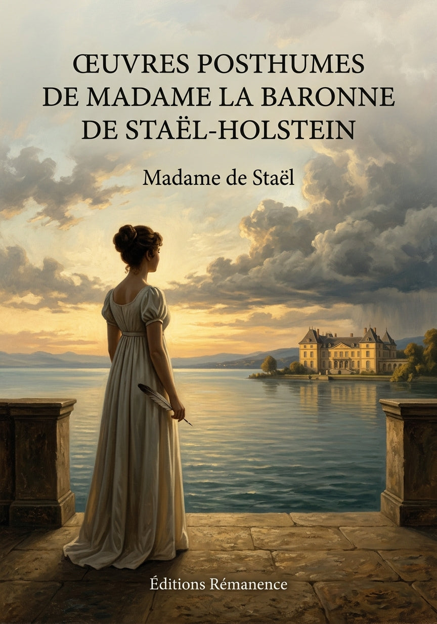 Livre Œuvres posthumes de Madame la Baronne de Staël-Holstein par Madame de Staël - Couverture - Editions Remanence