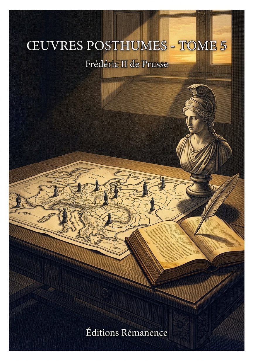 Livre Œuvres posthumes - Tome 5 par Frédéric II de Prusse - Couverture - Editions Remanence